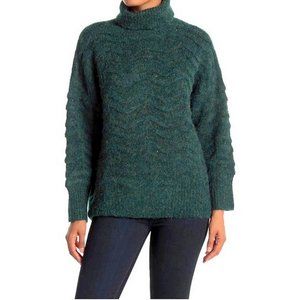 NEW FRNCH Paris Cable Knit Turtleneck Sweater